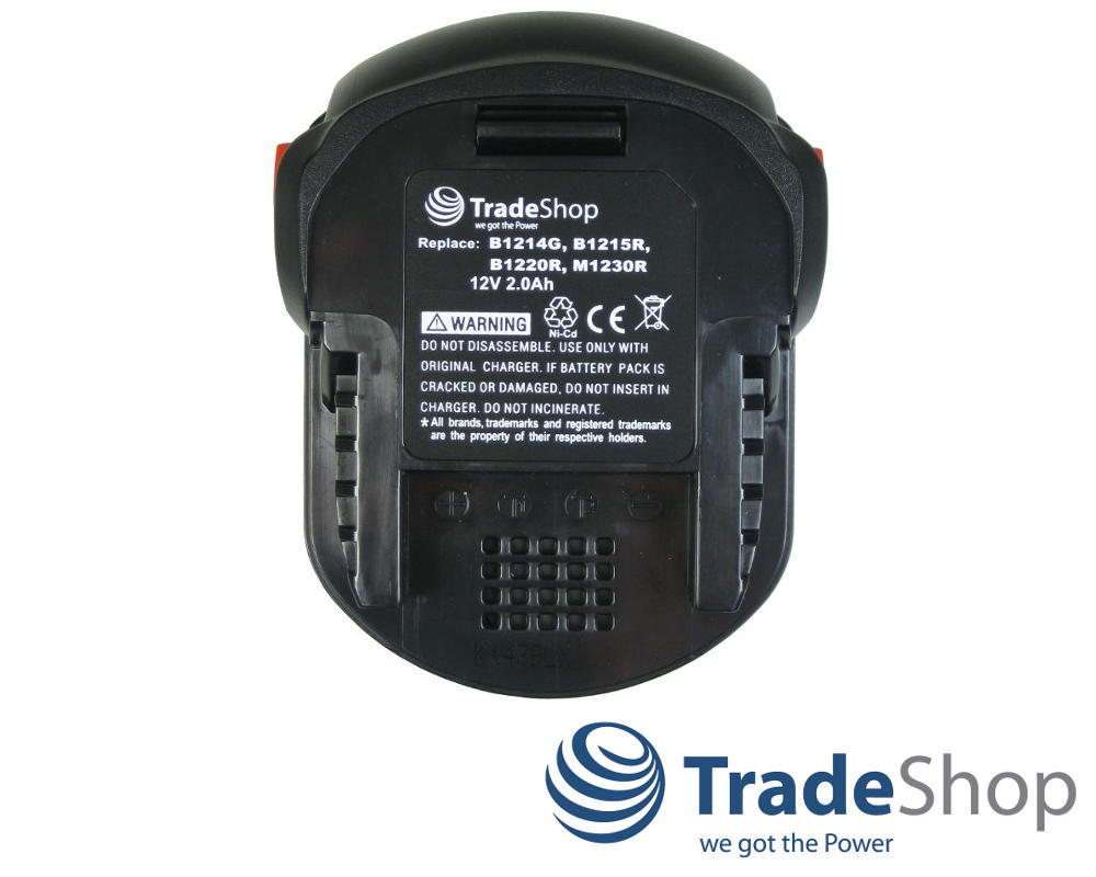 AKKU für AEG 12V 2000mAh 0700 980 320 B1215R B1220R M1230R B1214 BS12X uvm