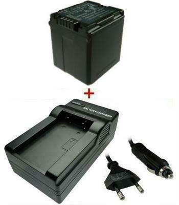 Akku 2400mAh + Ladegerät ersetzt VW-VBN260 für viele Panasonic Camcorder