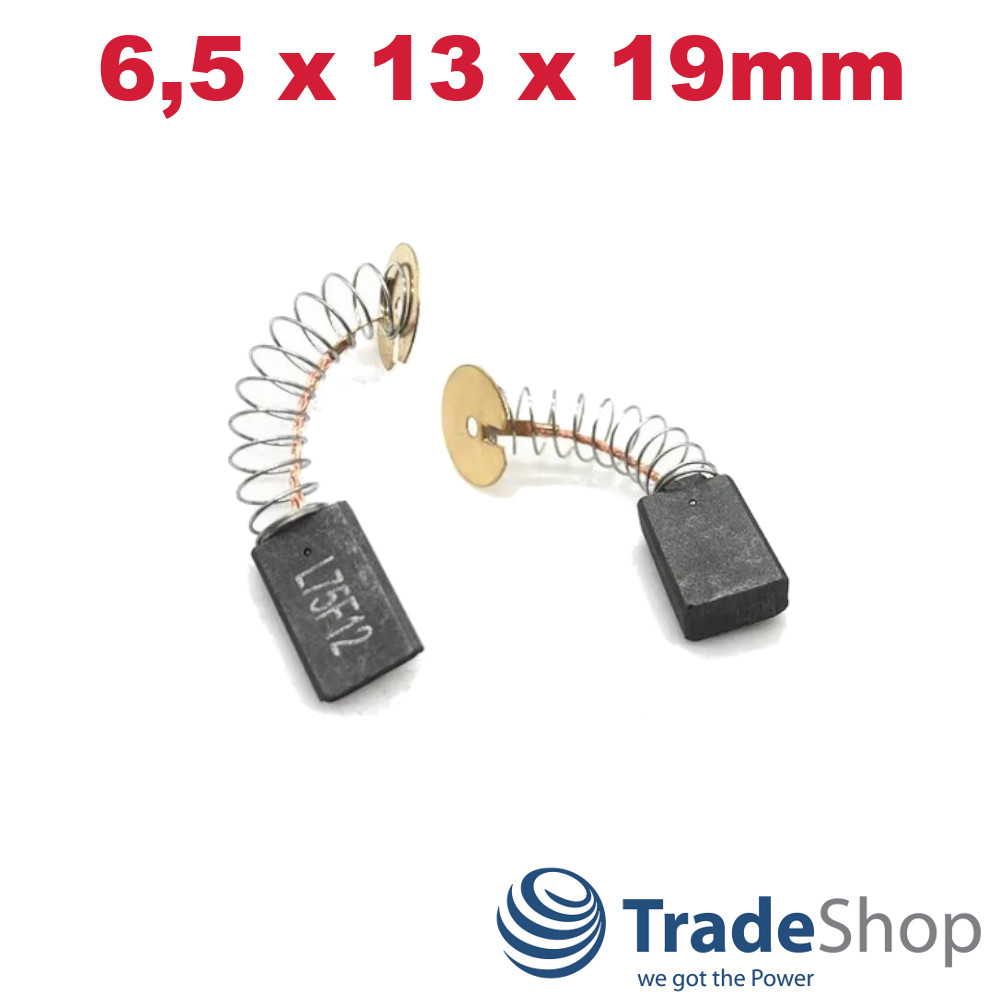 2x Kohlebürsten Motorkohlen 6,5x13mm für viele Elektro-Werkzeuge