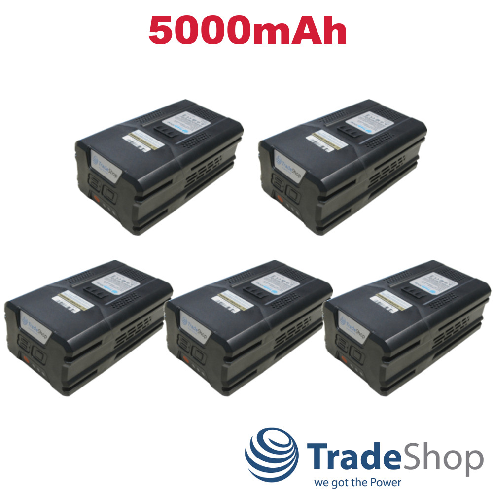 5x Li-Ion Akku 80V 5000mAh für alle Greenworks Pro 80V Elektro-Werkzeuge
