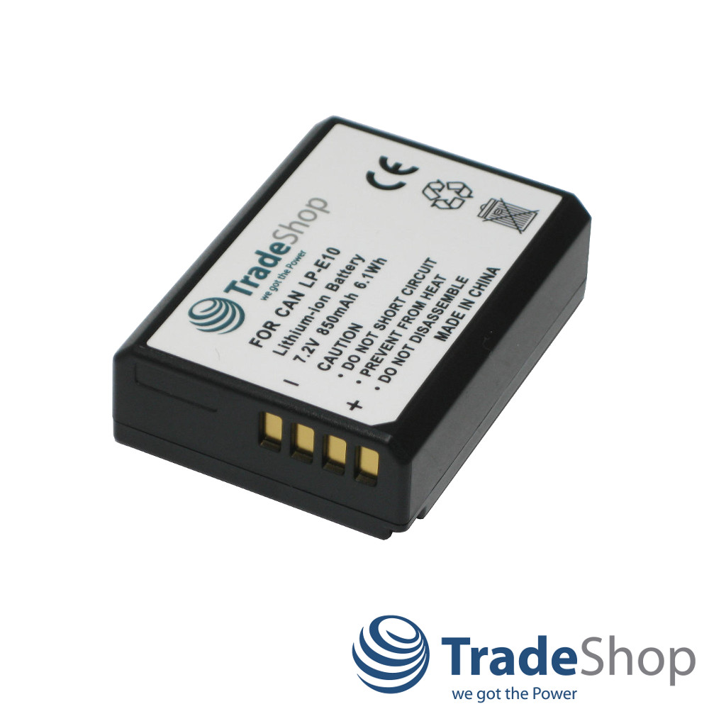 2in1: 2x Akku + Ladegerät für Canon LP-E10 LC-E10 1100D 4000D T3 X50 X70 uvm