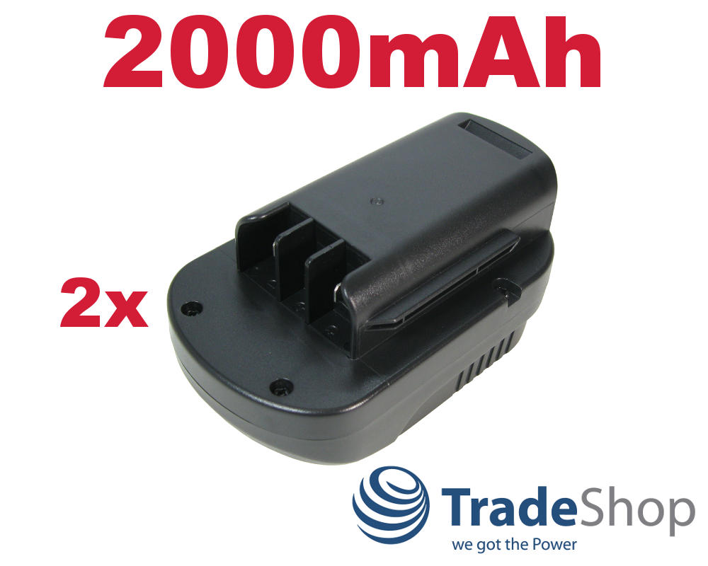2x AKKU 18V 2000mAh für Güde 95510 95515 95517 95519 GRT260 GHS520 GLB200 uvm