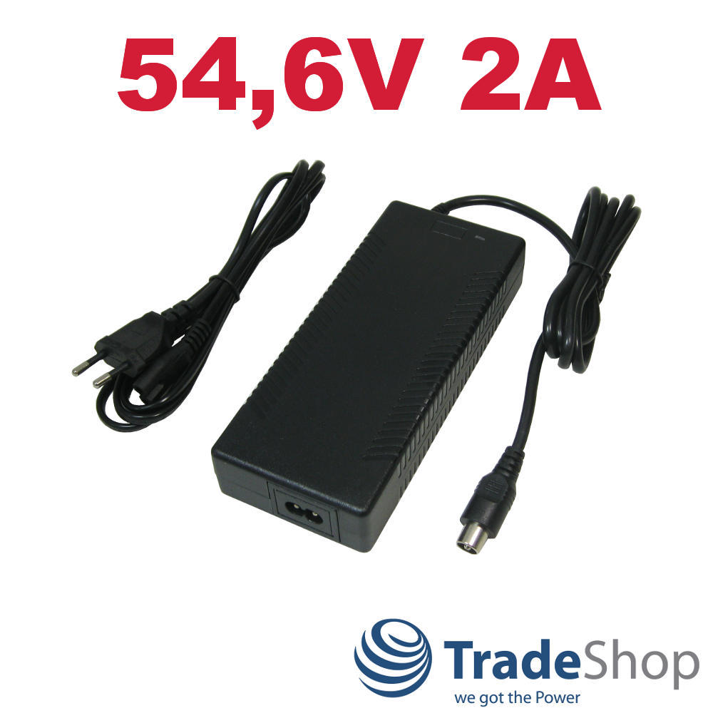 1Pin Netzteil Ladegerät Ladekabel 54,6V 2A für 48V Akkus für E-Bike