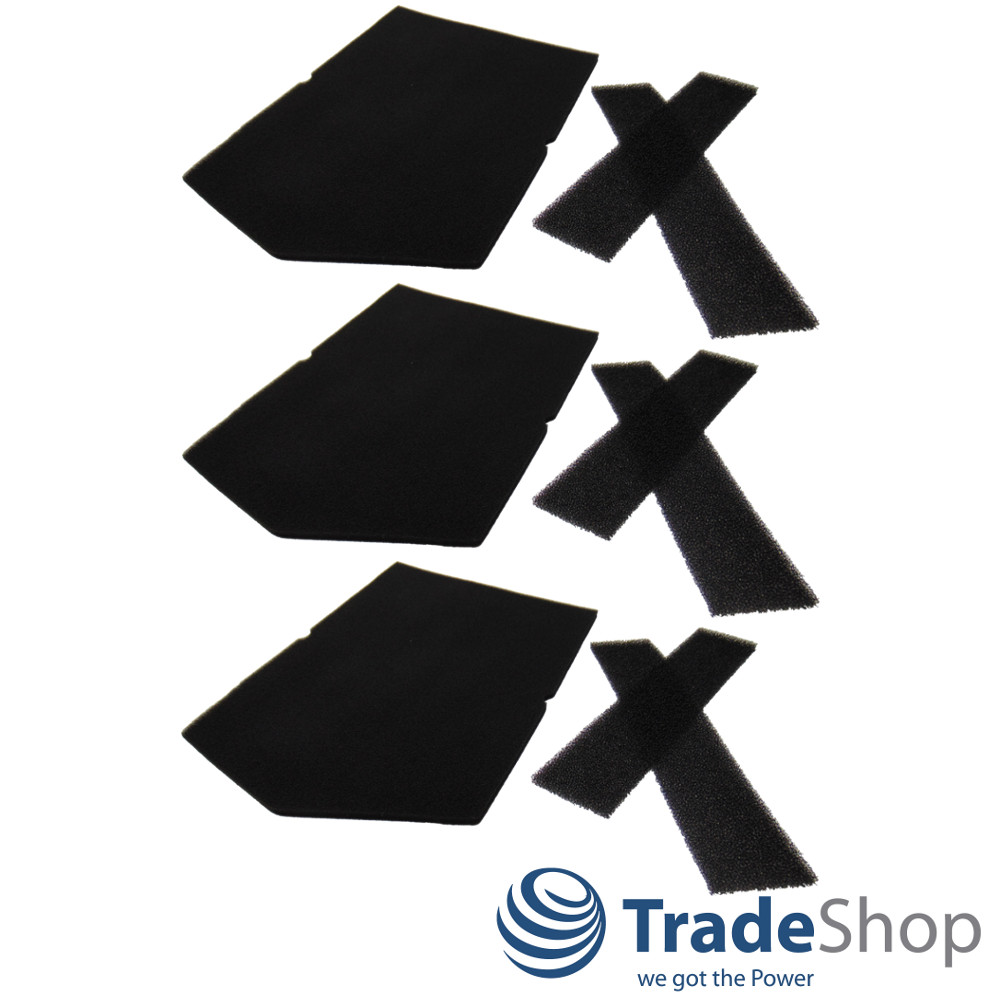 3x Filter-Set Ersatzfilter Schwammfilter für Miele T8000WP EcoCare wie 7358901