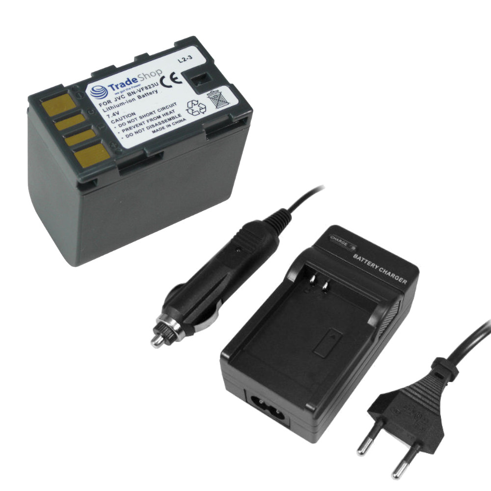 Akku + Ladegerät für JVC BN-VF823 BN-VF808, BN-VF808U, BN-VF815 VF815U VF823U