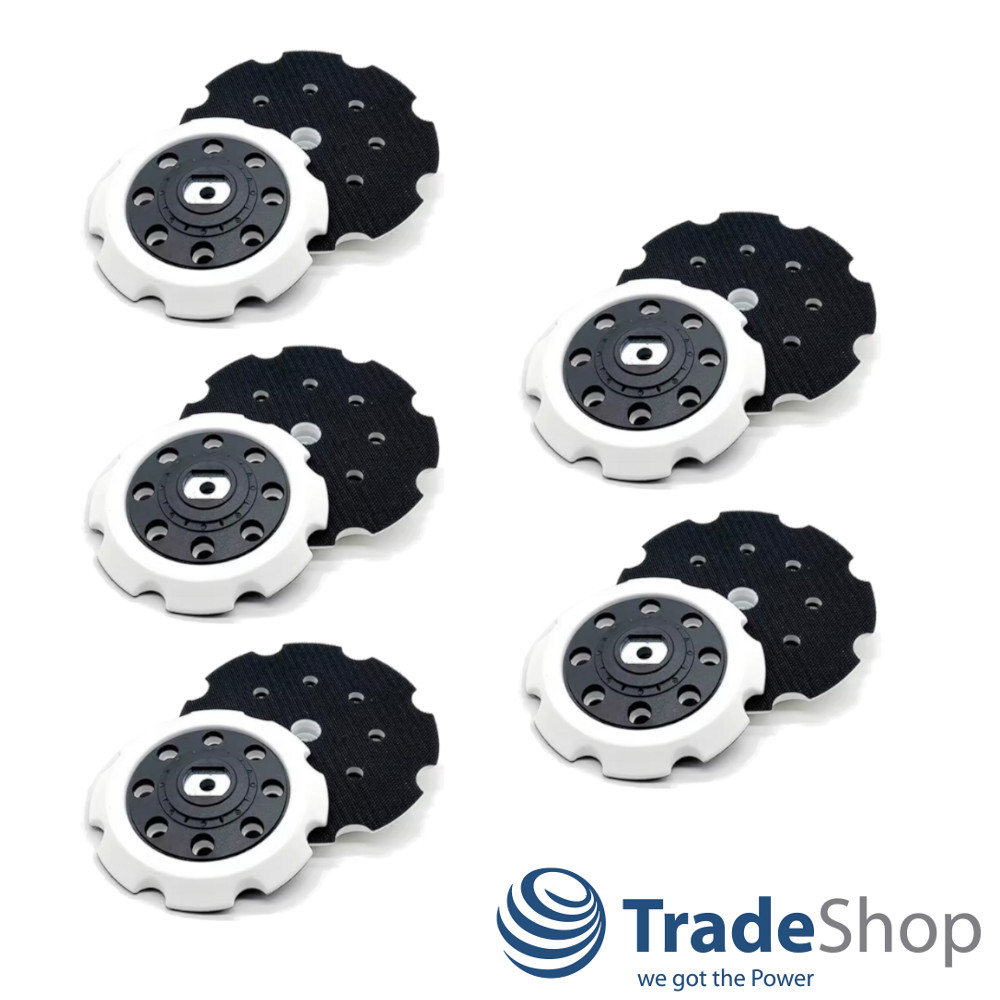 5x Haftteller Schleifteller 125mm für Makita PO5000C, DPO500Z ersetzt 197928-2
