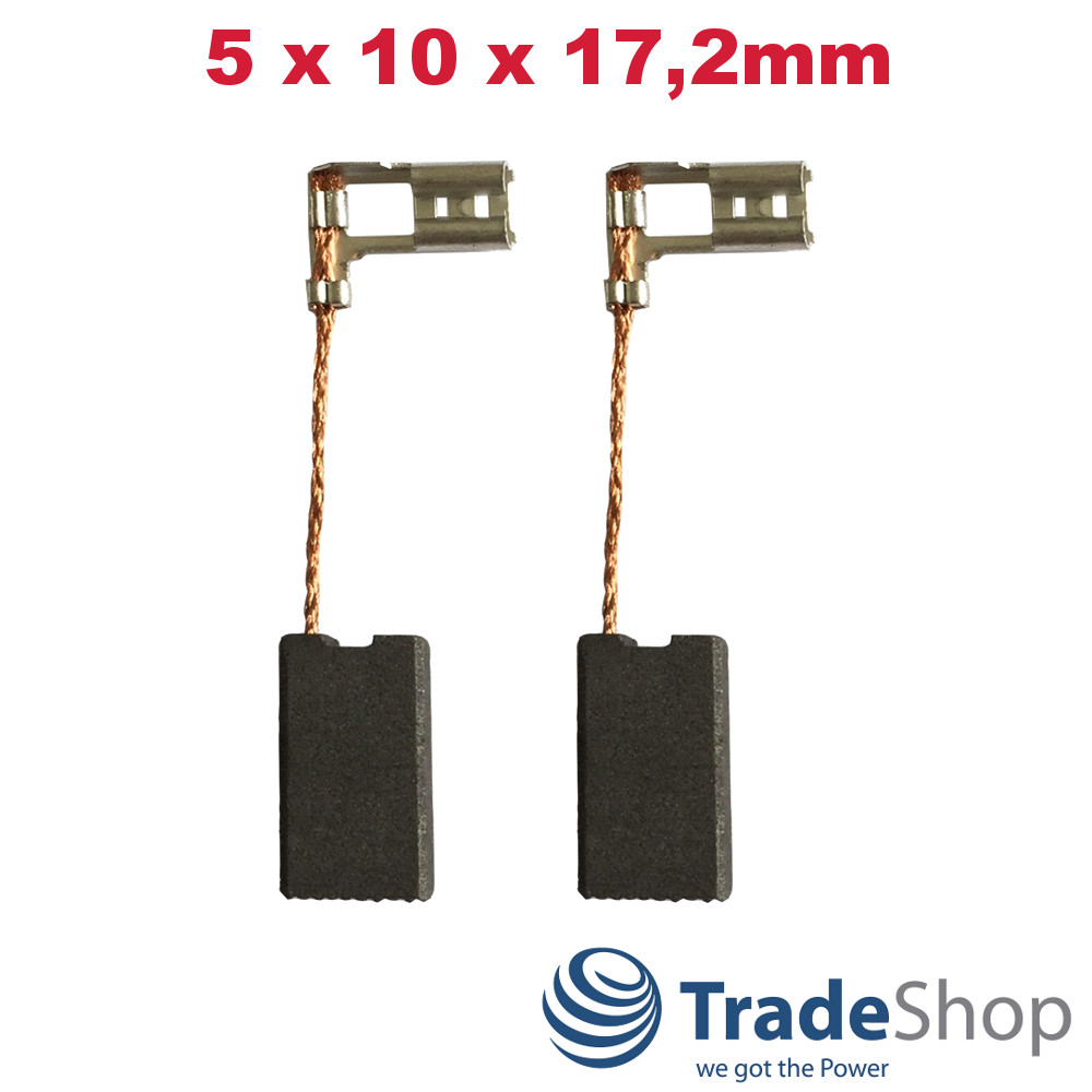 2x Kohlebürsten Motorkohle 5x10x17.2mm für Bosch 1617014124