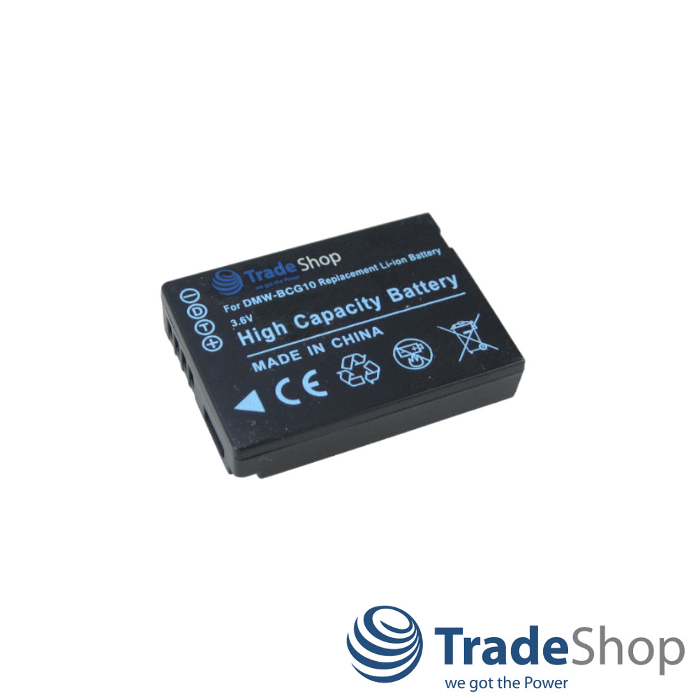 Akku 1200mAh für Panasonic DMW-BCG10, Leica DC7E, BP-DCU, BP-DC7 BCG10PP uvm