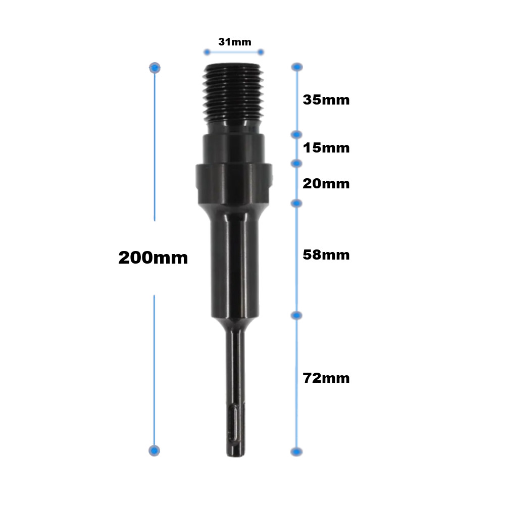 Bohrkronen-Adapter SDS-Plus auf 1 1/4" UNC für Diamantbohrkronen Kernbohrer
