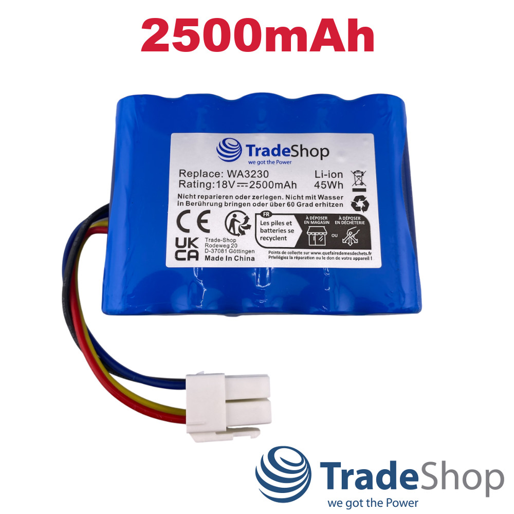 Li-Ion Akku 18V 2500mAh für Worx WA3230 WA3231 WA3572, Kress KA0103 KA3022