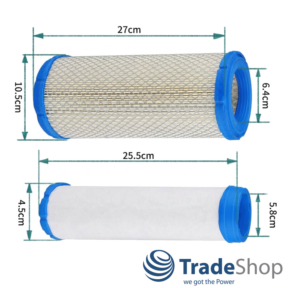 2x Luftfilter-Set für Kohler CV16-CV26 CH730-CH750 ersetzt 2508301-S 11013-7020