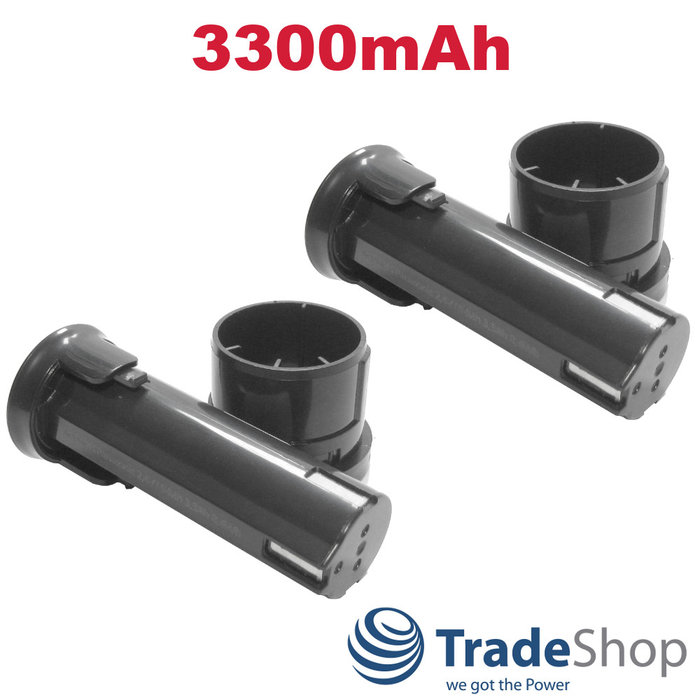 2x Akku 2,4V 3000mah Ni-MH für Panasonic ESCO ATOLL ABB Pressofix Stotz