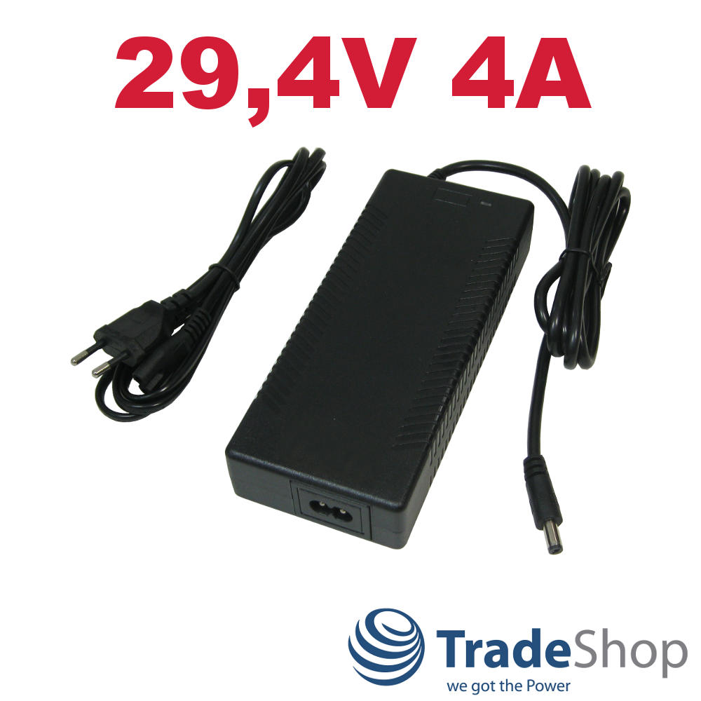 Netzteil Ladegerät Ladekabel 29,4V 4A für 24V Akkus Fahrrad e-Bike