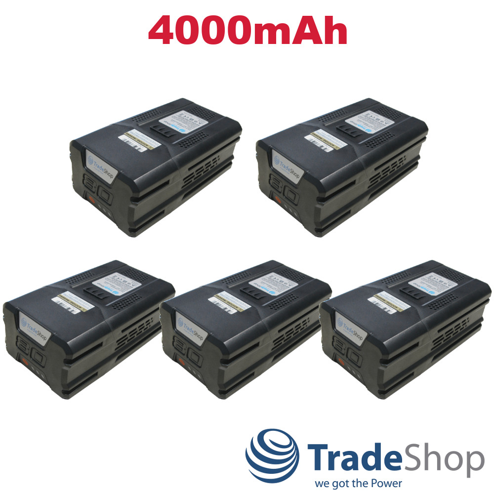 5x Li-Ion Akku 80V 4000mAh für alle Greenworks Pro 80V Elektro-Werkzeuge