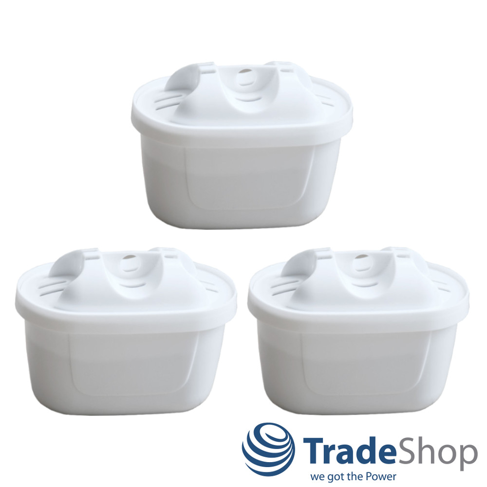 3x Ersatz Wasser-Filterpatrone für viele Wasserfilter-Kannen / Geräte