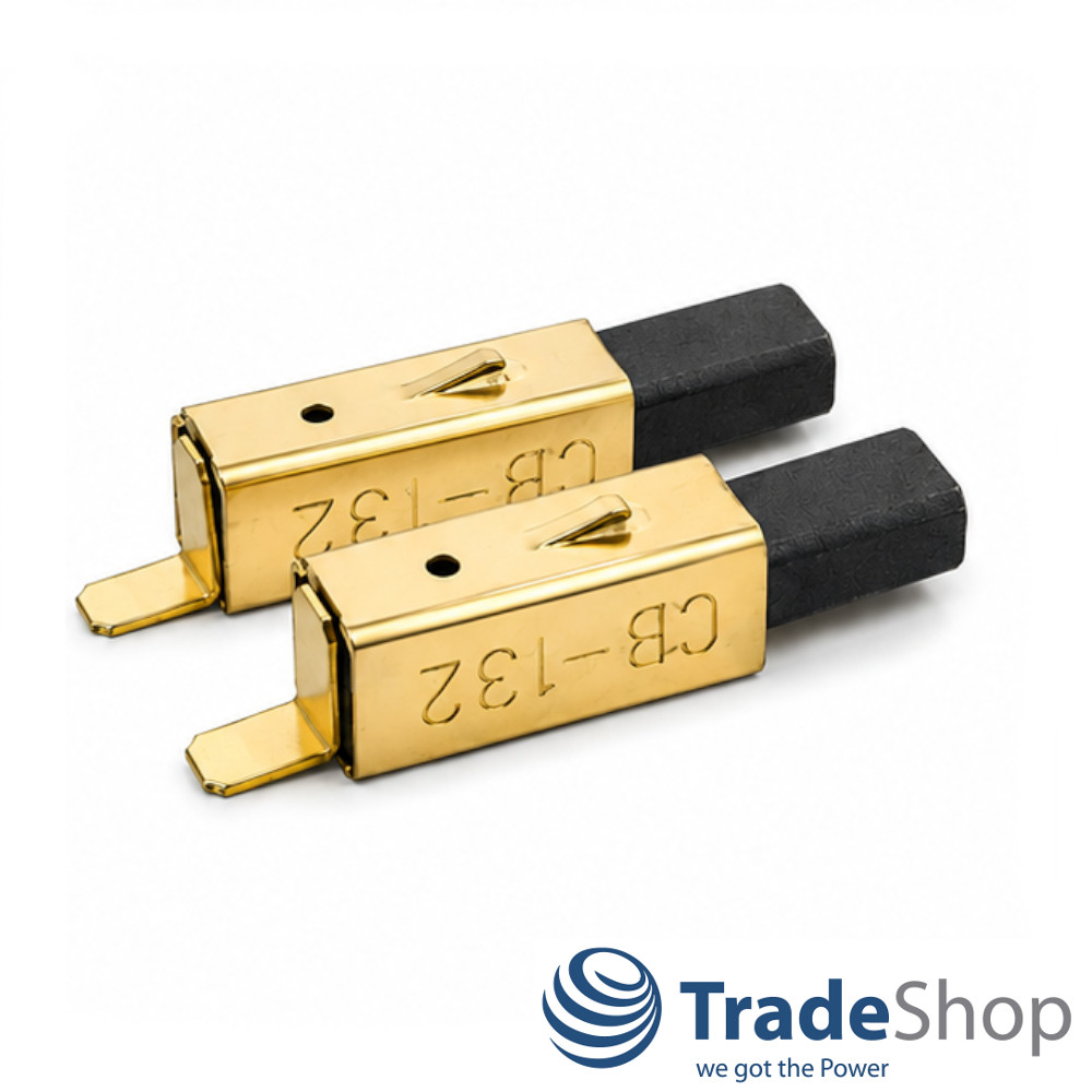 2x Kohlebürsten 14,7x10x6mm kompatibel mit Makita UC3010A - ersetzt CB-132