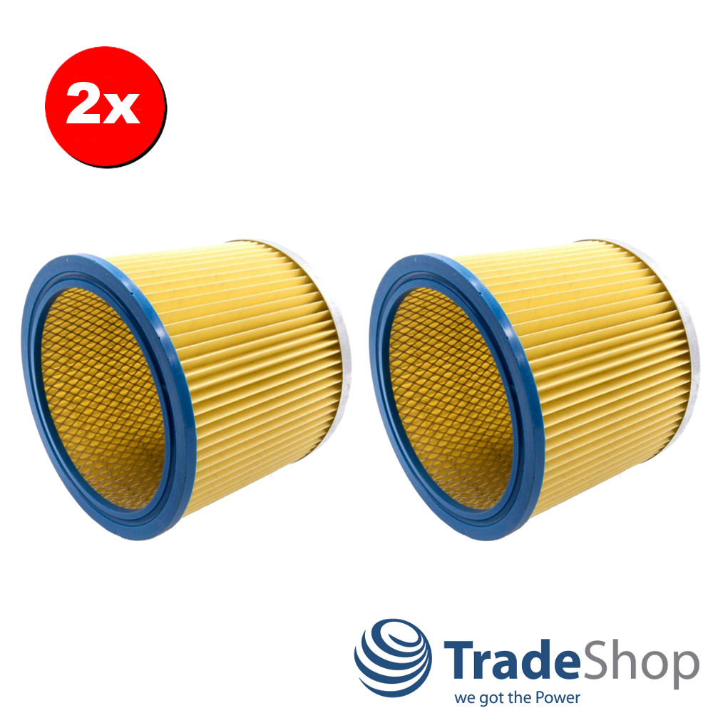 2x Rundfilter Lamellenfilter für Kärcher NT221 Rowenta RU03 Parkside PNTS 1300