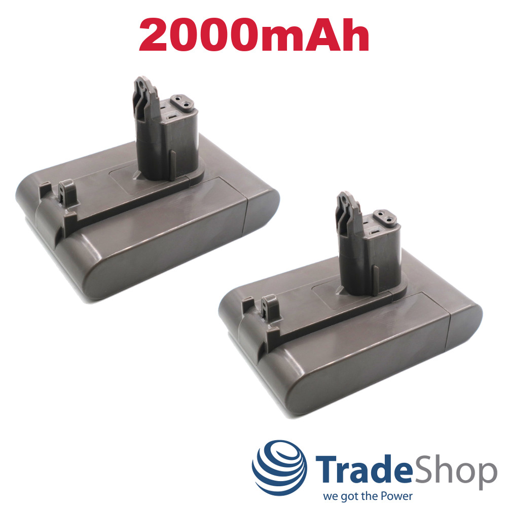 2x Li-Ion Akku 22,2V 2A ersetzt 965557-06 für Dyson DC Staubsauger Typ B