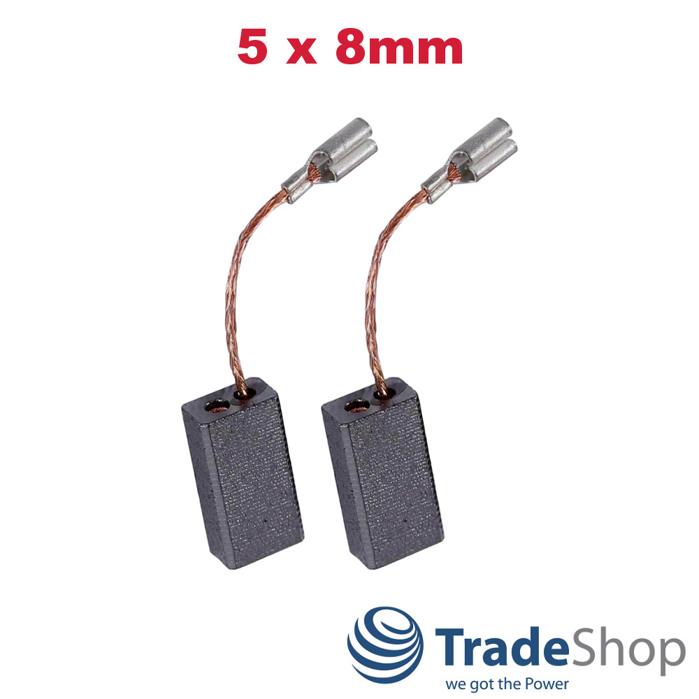 2x Kohlebürsten Motorkohlen 5x8mm für viele Elektro-Werkzeuge