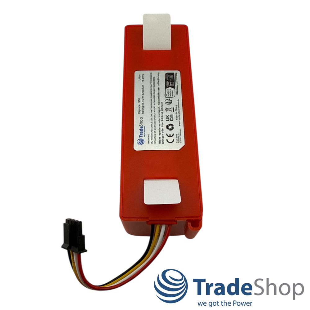 2x Li-Ion Akku 14,4V 5200mAh für Xiaomi Roborock S50, S60 ersetzt BRR-2P4S-5200D