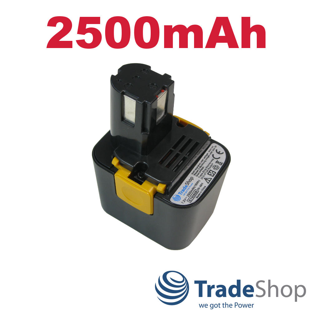 AKKU Ni-MH 7,2V 2500mAh ersetzt Panasonic EY9168 EY9168B EY9065