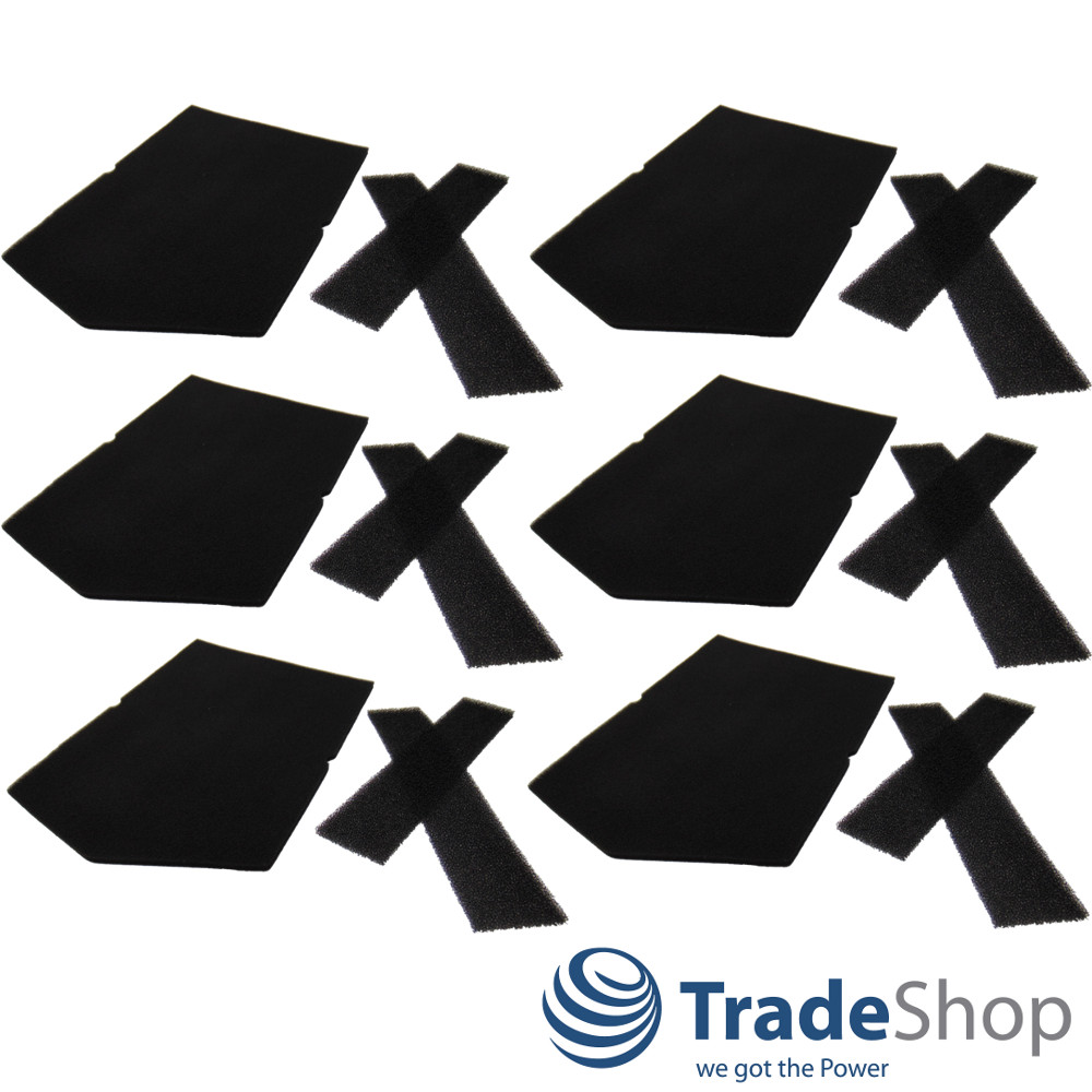 6x Filter-Set Ersatzfilter Schwammfilter für Miele T8000WP EcoCare wie 7358901