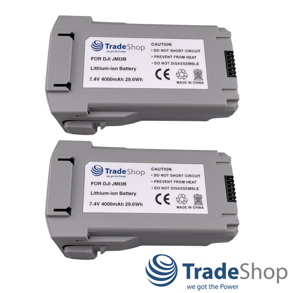 2x Li-Ion Akku 7,4V 4000mAh für DJI Mini 3, Mini 3 Pro Drohne ersetzt BWX162
