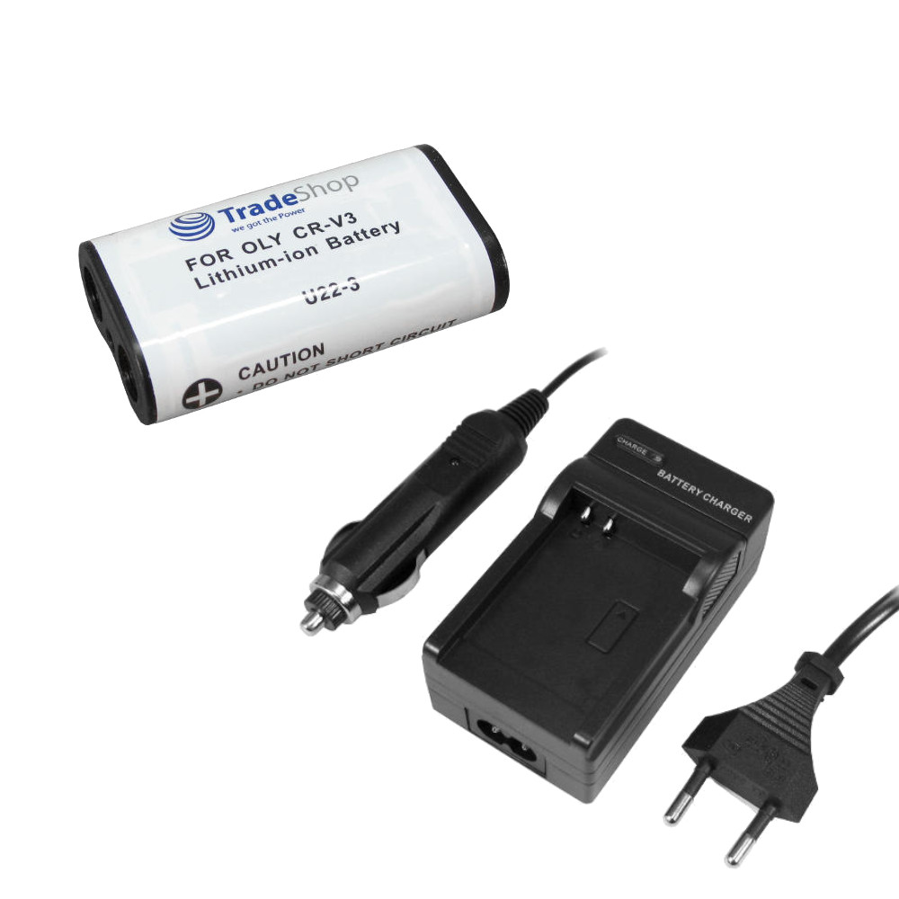 Akku 2000mAh + Ladegerät ersetzt CR-V3 RCR-V3 LB-01 für viele vers. Kameras