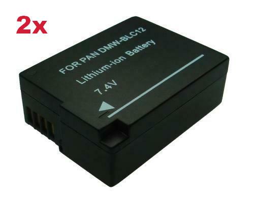2x AKKU 1250mAh für Panasonic Lumix DMW BLC12 BLC12E BLC12PP Leica BP-DC12 uvm