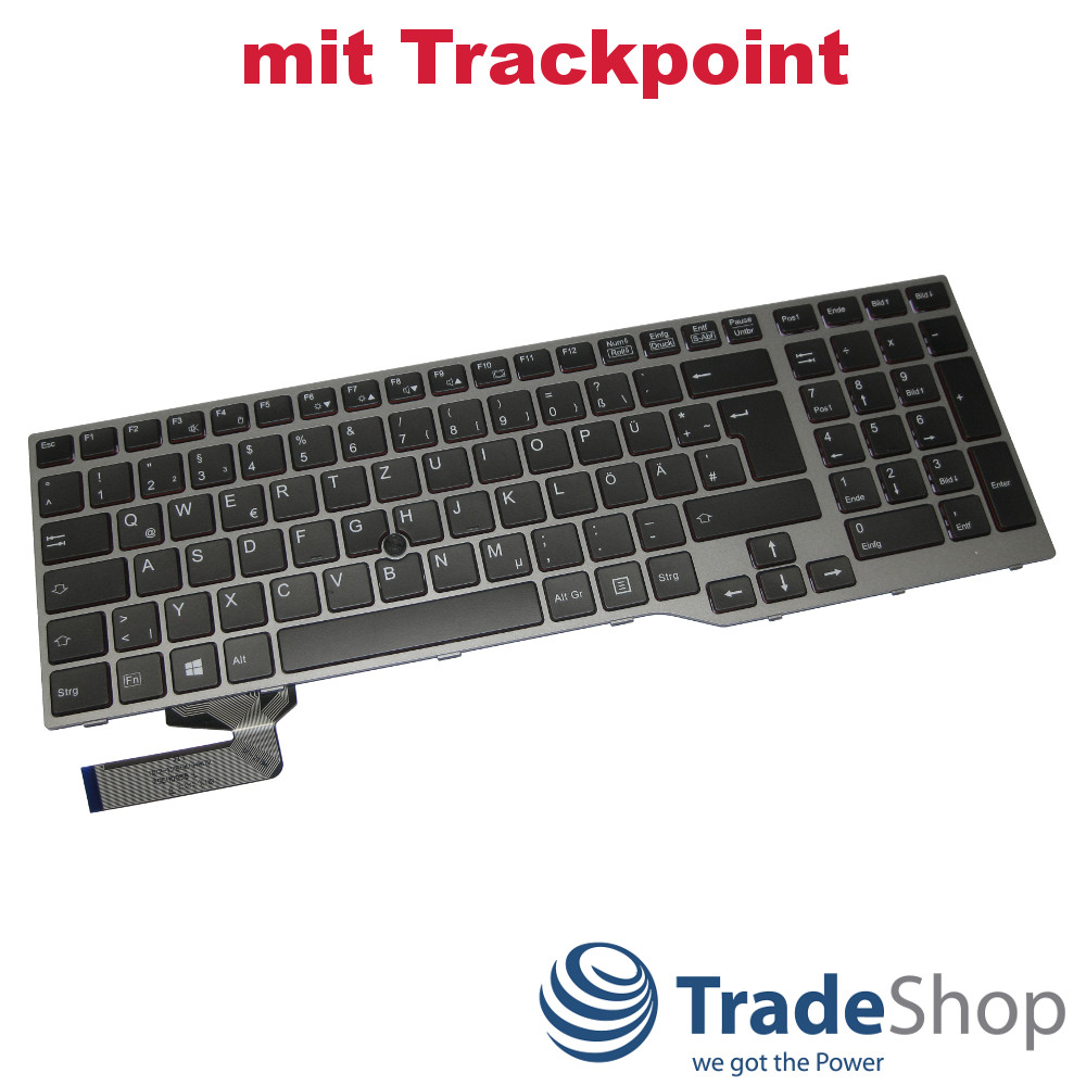 Original Tastatur QWERTZ DE für Fujitsu LifeBook E753 E754 E756 mit Rahmen