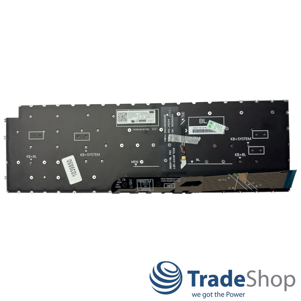 Laptop Tastatur QWERTZ Deutsch mit Beleuchtung für Dell Latitude 3520 3511 5510