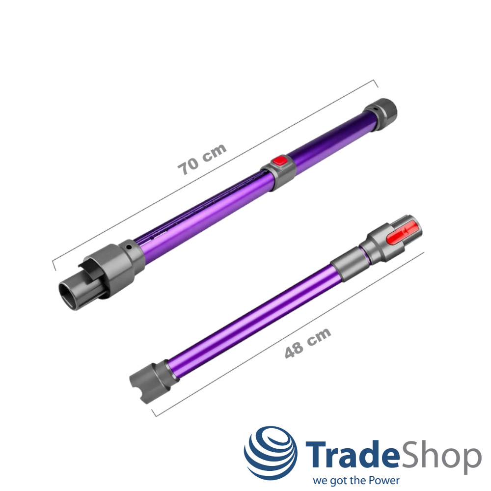 Teleskoprohr lila 48cm - 70cm für Dyson V7 V8 V10 V11 V15 ersetzt 967477-03