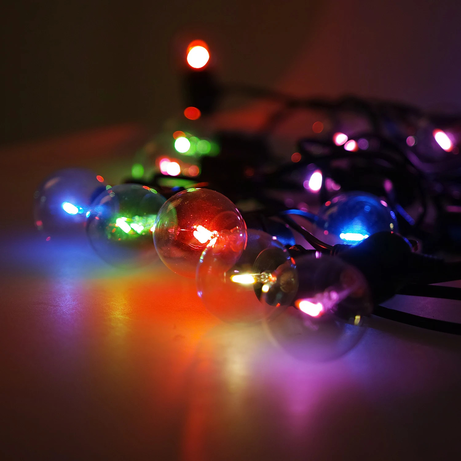 Solar 10 LED Glühbirnen Lichterkette Deko - 4 Meter, RGB