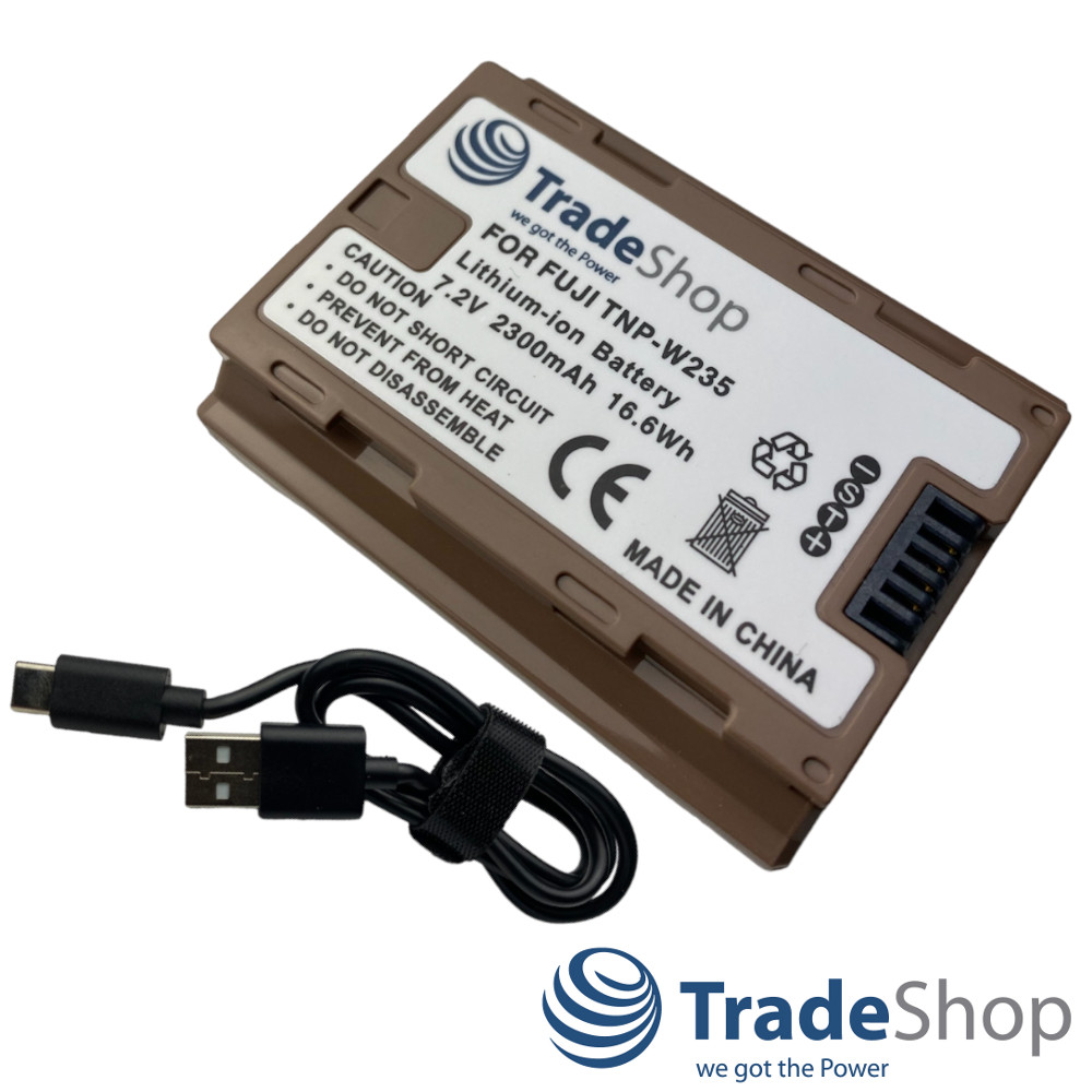 Kamera-Akku Li-Ion 7,2V 2300mAh für Fujifilm X-T4 X-T5 X-H2S ersetzt NP-W235