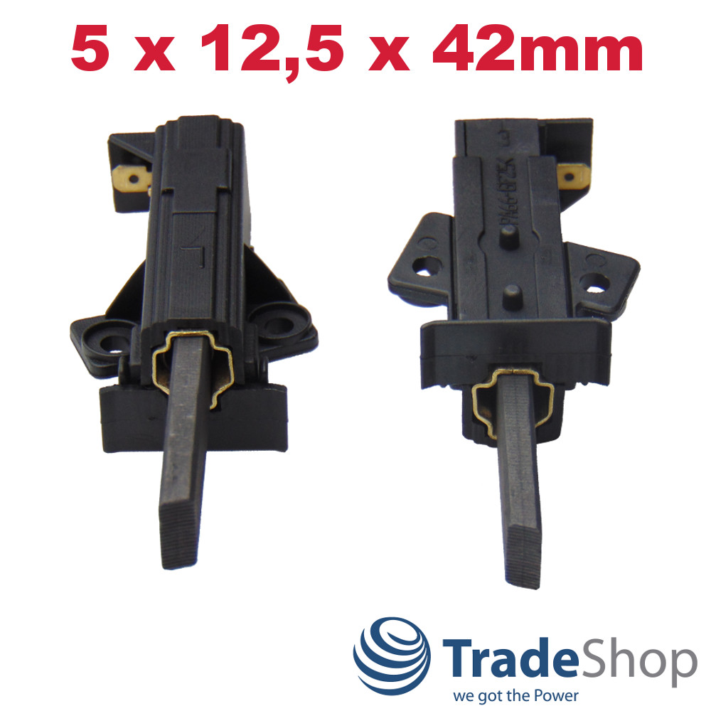2x Motorkohlen Kohlebürsten 5x12,5x42mm ersetzt Siemens 167517 AEG 899645425577