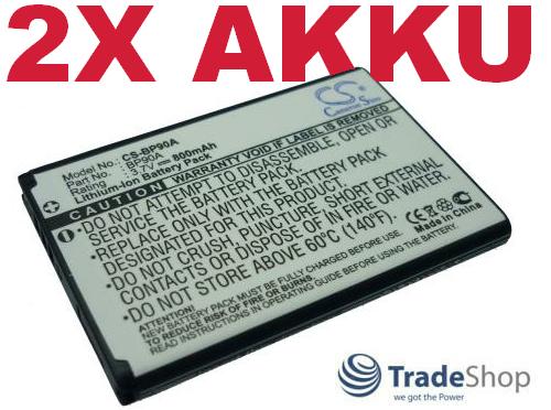 2x AKKU Li-Ion für Samsung BP90a BP-90a BP-90-a 800mAh