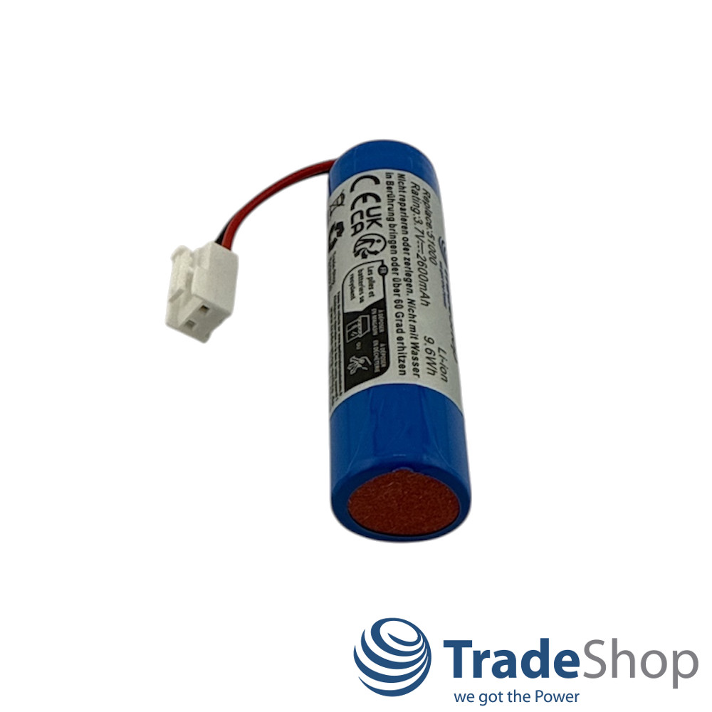 Li-Ion Akku 3,7V 2600mAh für Leifheit 51000 51002 51113 ersetzt BFN18650 1S1P