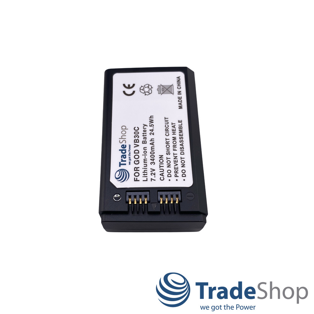 2x Li-Ion Akku 7,2V 3,4Ah USB-C für Godox V1 Pro, V850III, V860III ersetzt VB30