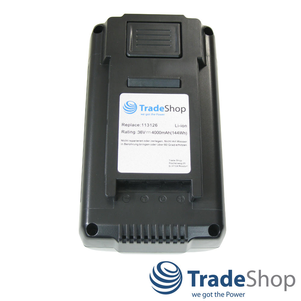 2x AKKU 36V 4000mAh Li-Ion ersetzt AL-KO 91132807 113124 113126 113280 GT36  uvm