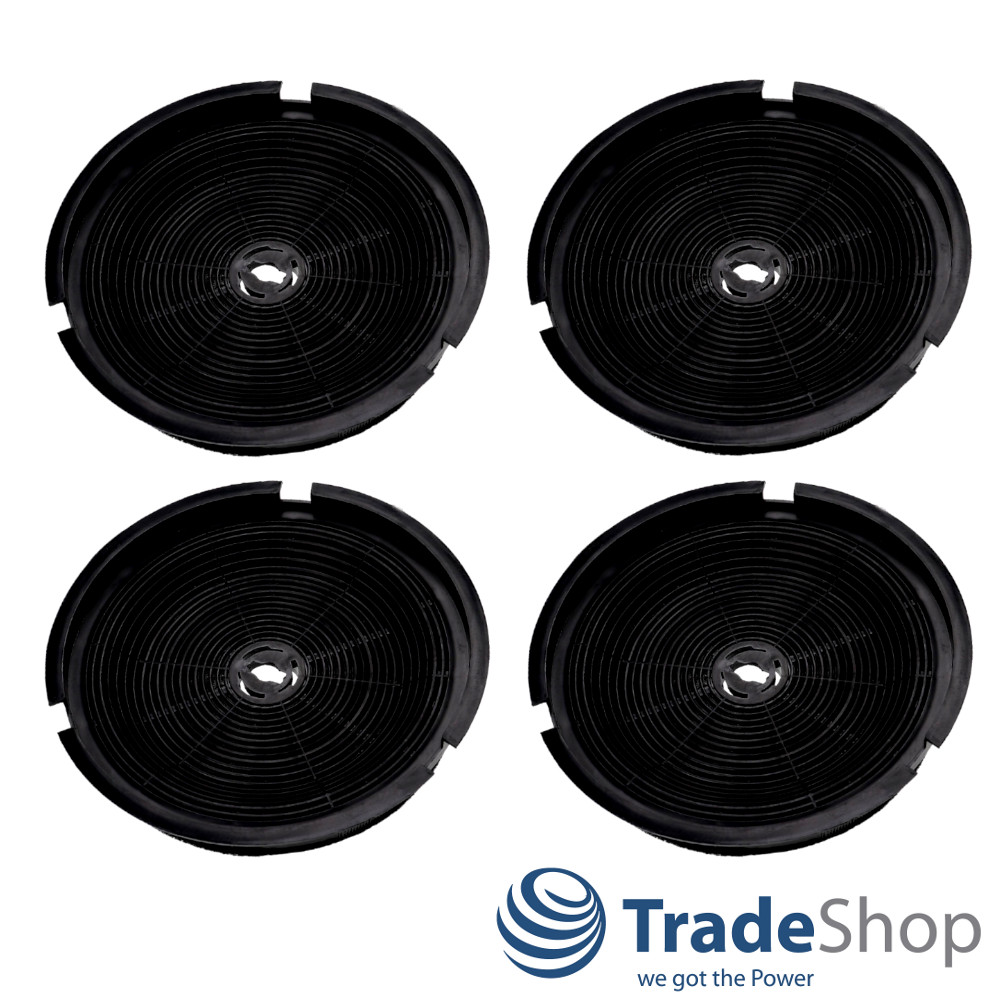 4x Aktivkohlefilter Ø190mm für Dunstabzugshauben ersetzt refsta K25, Wpro CHF180