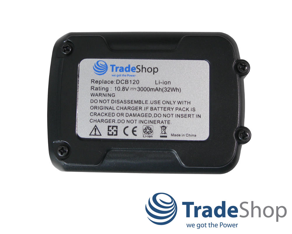 2x AKKU für Dewalt 10,8V 3000mAh für DCB120 DCB121 DCB100 DCD710 DCF610 DCF815