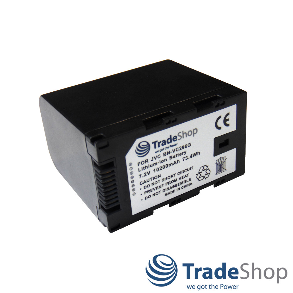Li-Ion Akku 7,2V 10200mAh für JVC GY-HC500 HC550 ersetzt BN-VC296G BN-VC264G