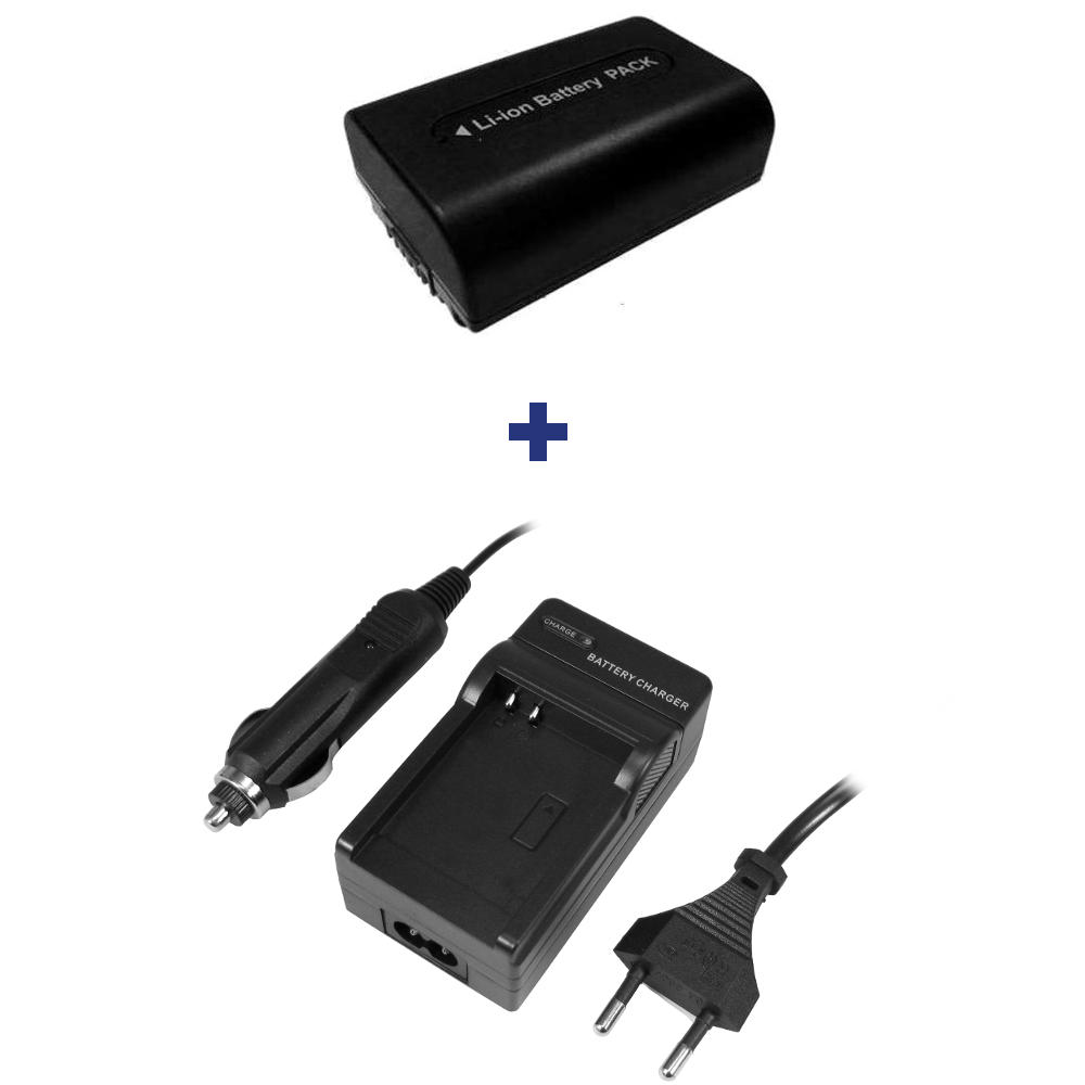 Akku 950mAh + Ladegerät ersetzt Sony NP-FH50 für NP-FH60 NP-FH100 und weitere