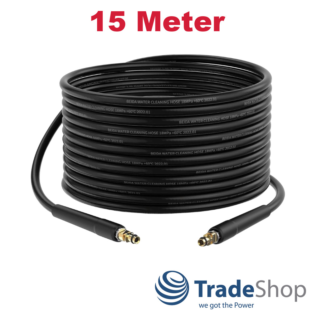 15m Reinigungsschlauch für Kärcher K2-K7 Hochdruckreiniger mit Quick Connect