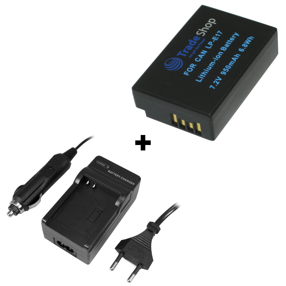 2in1: Akku + Ladegerät Ladestation für Canon LP-E17 9967B001 9967B002