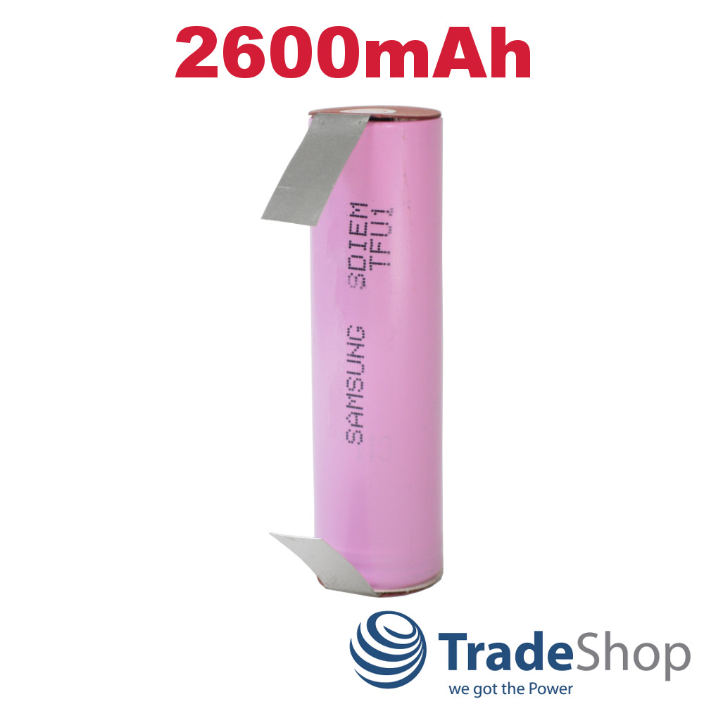 Akku Samsung ICR18650-26HM Zelle 2600mAh 3,6V Li-Ion Bosch CISO Accu Battery