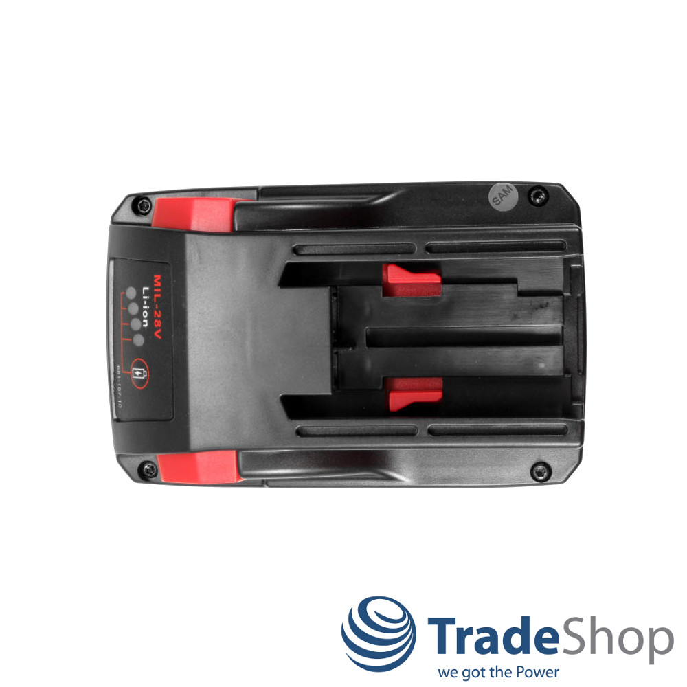 2x Li-Ion Akku 28V 5000mAh für AEG Milwaukee HD28 AG, V28 CS ersetzt 48-11-2830