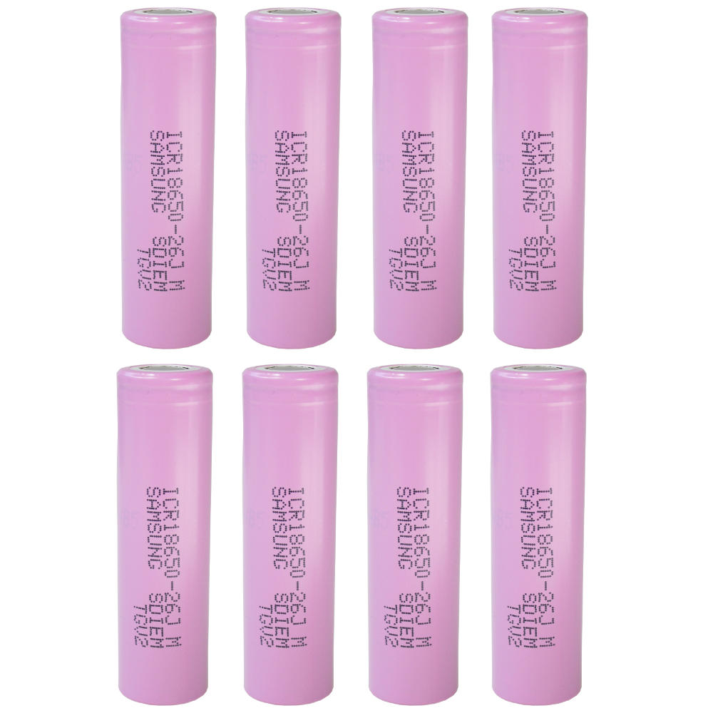 8x Samsung Li-Ion Akku Industrie-Zelle ICR18650-26J 2600mAh 3,6V/3,7V