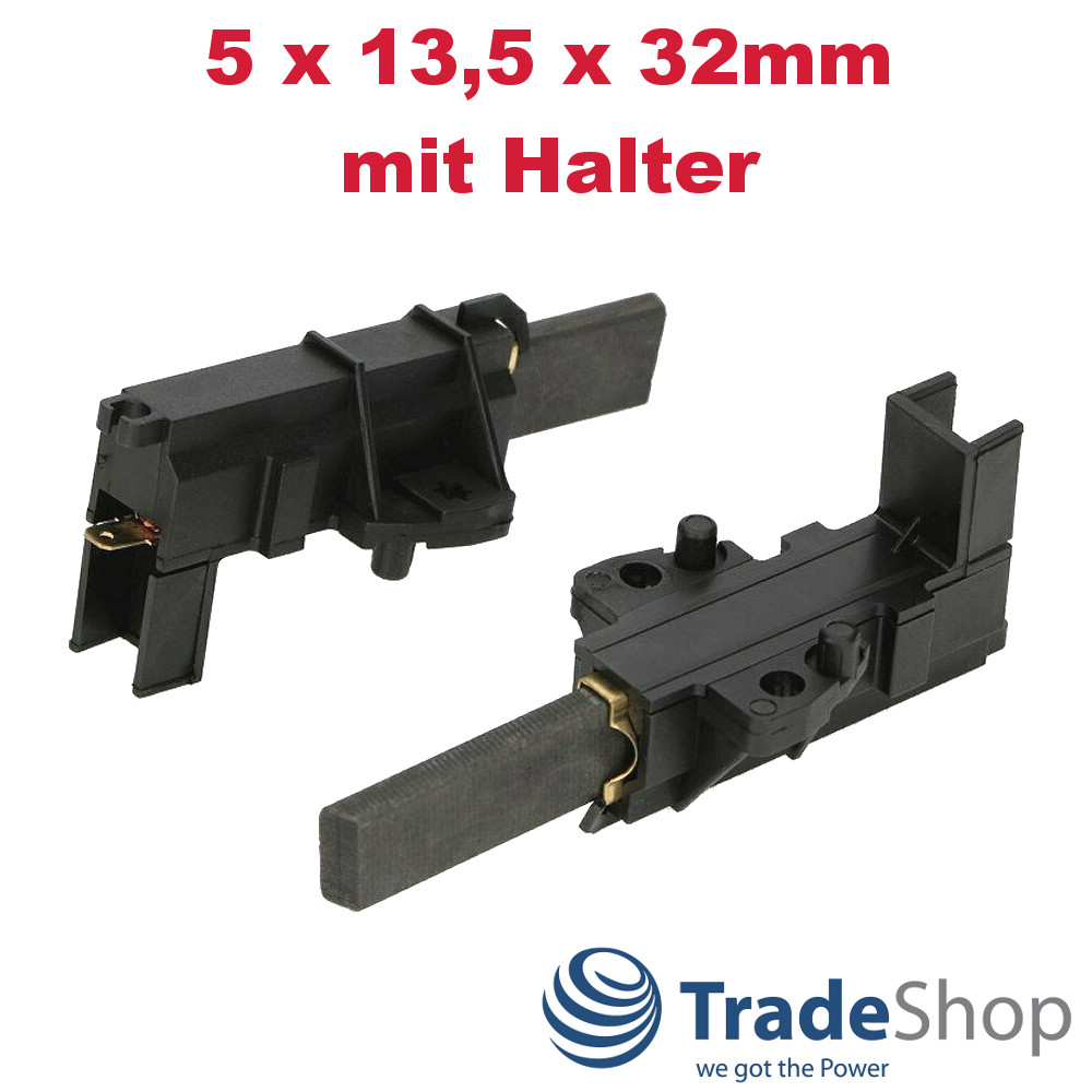 2x Kohlebürsten Motorkohlen 5x13,5x32mm für Whirlpool 481236248004