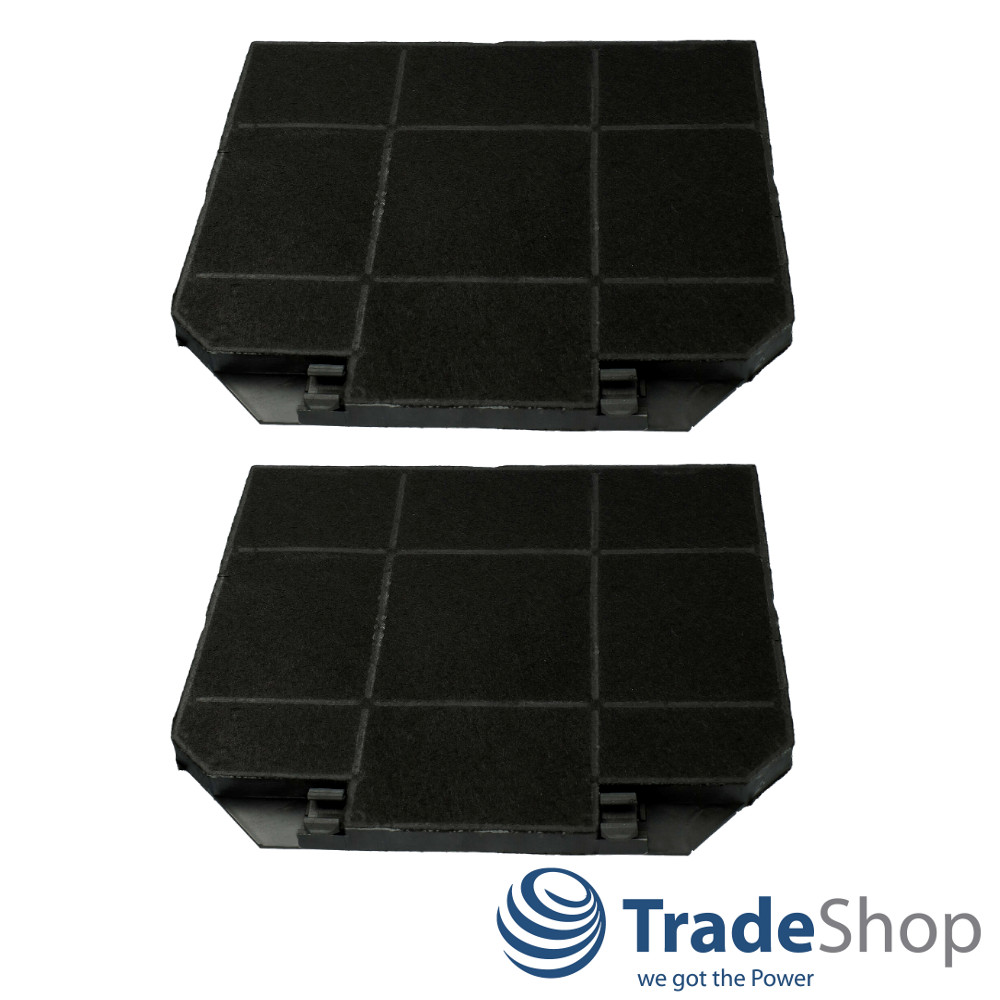 2x Aktivkohlefilter 265x235mm für Dunstabzugshaube ersetzt AEG EFF72 50290661003